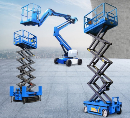12m ascensori a forbice a propulsione automatica piattaforma di lavoro mobile elevata scaffalatura di sollevamento aereo